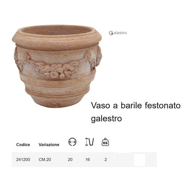 Vaso a Barile 20cm